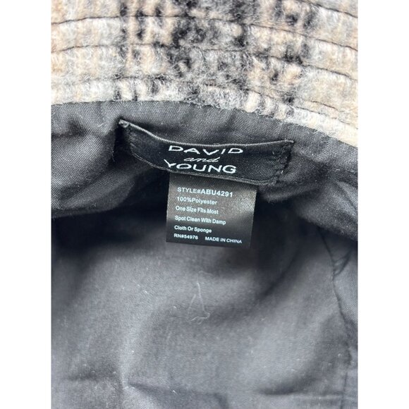 David & Young Womens Plaid Bucket Hat One Size Fits Most Polyester Winter Style - Picture 5 of 7